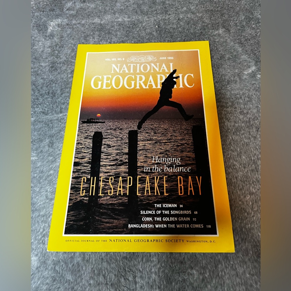 NATIONAL GEOGRAPHIC MAGAZINE JUNE 1993 CHESAPEAKE BAY+ICEMAN